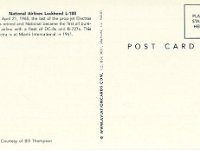 National Airlines Lockheed L-188 - $1 (Reverse)