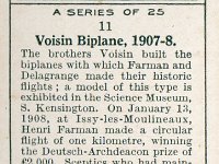 Lambert & Butler Vintage Cigarette Card History Of Aviation No 11 Voisin Biplane 1933-$1 (Reverse)