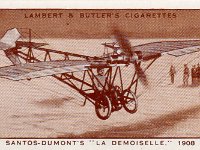 Lambert & Butler Vintage Cigarette Card History Of Aviation No 12 Santos-Dumonts La Demoiselle 1933-$1