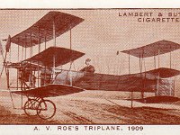 Lambert & Butler Vintage Cigarette Card History Of Aviation No 13 Roes Triplane 1933-$1