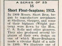 Lambert & Butler Vintage Cigarette Card History Of Aviation No 16 Short Float Seaplane 1933-$1 (Reverse)