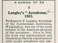 Lambert & Butler Vintage Cigarette Card History Of Aviation No 8 Langleys Aerodrome 1933-$1 (Reverse)