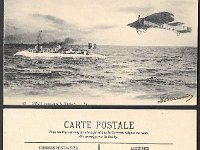 Rare 1909 France Aviation Postcard - Bleriot Crossing the English Channel - $10